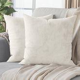 Set 2 huse perne decorative stil clasic, 240 g/m2, Mic, Bej
