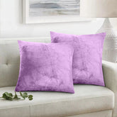 Set 2 huse perne decorative stil clasic, 240 g/m2, Mic, Lila