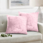 Set 2 huse perne decorative stil clasic, 240 g/m2, Mic, Roz pudrat