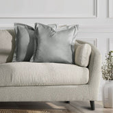 Set 2 huse perne decorative din catifea cu tiv, Velvet, 220 g/m2, Gri