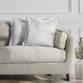 Set 2 huse perne decorative din catifea cu tiv, Velvet, 220 g/m2, Alb
