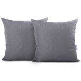 Set 2 huse perne decorative matlasate, Axel, 70 g/m2, Gri inchis