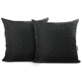 Set 2 huse perne decorative matlasate, Axel, 70 g/m2, Negru