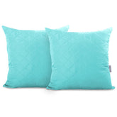 Set 2 huse perne decorative matlasate, Axel, 70 g/m2, Turcoaz