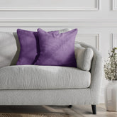 Set 2 huse pernute decorative cu fermoar, Henry, 240 g/m2, Violet