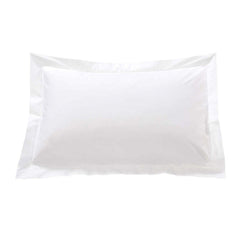 Lenjerie de pat matrimonial cu husa de perna dreptunghiulara, sifon alb 130 g/mp, M, bumbac 100%, 4 piese