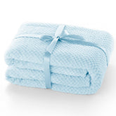 Patura in stil modern cu model jacquard in relief, Henry, 240 g/m2, bleu