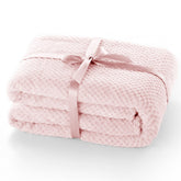 Patura in stil modern cu model jacquard in relief, Henry, 240 g/m2, roz pudra