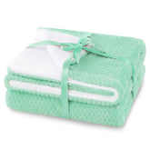 Patura in relief jacquard cu motiv modern, Shleepy, 400 g/m2, vernil
