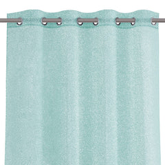 Perdea voal stil glamour brodat cu inele, Lumina, verde menta