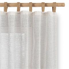 Perdea tip tesatura in cu bride impletite, stil modern, Lienz, densitate 75 g/m2, bej