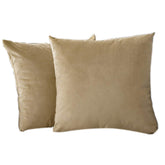Set 2 huse pernute decorative din catifea cu fermoar, Madison, densitate 700 g/ml, Amber Gold