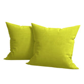 Set 2 huse pernute decorative din catifea cu fermoar, Madison, densitate 700 g/ml, Lime