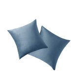Set 2 huse pernute decorative din catifea cu fermoar, Madison, densitate 700 g/ml, Stone