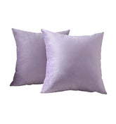 Set 2 huse pernute decorative din catifea cu fermoar, Madison, densitate 700 g/ml, Very light purple