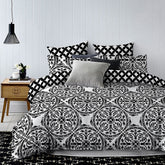 Set 2 huse pilota si 2 huse perna, stil clasic, Hypnosis, 155x220 cm, 80x80 cm, alb, 4 piese