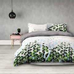 Set 2 huse pilota si 2 huse perna stil modern, Basic, 155x220 cm, 80x80 cm, verde, 4 piese