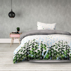 Set 2 huse pilota si 2 huse perna stil modern, Basic, 155x220 cm, 80x80 cm, verde, 4 piese