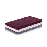 Set 3 prosoape de bucatarie din bumbac, model fagure, Letty, 50 x 70 cm, grena