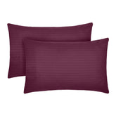 Set 2 huse perna din damasc, densitate 130 g/mp, Mauve