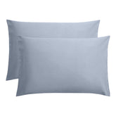 Set 2 huse perna din bumbac ranforce 100%, densitate 120 g/mp, gri deschis