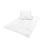 Set pilota si perna matlasata din microfibra, Inez, densitate 68 g/m2, alb