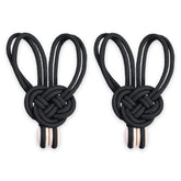 Set accesorii de prindere cu magnet pentru draperii si perdele, stil glamour, Edmonton, 60 cm, Negru, 2 buc