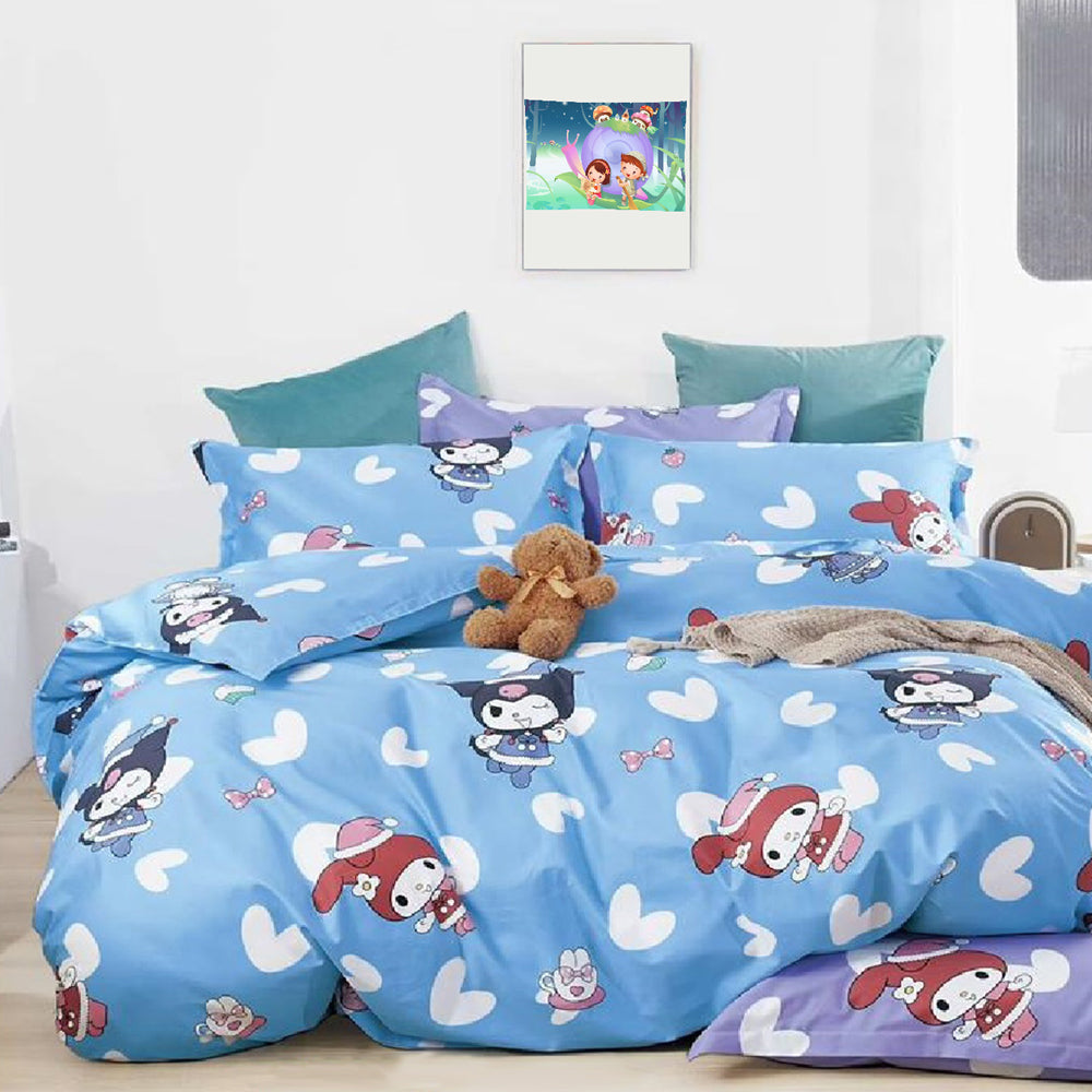 Lenjerie de pat matrimonial cu husa de perna dreptunghiulara, Anarita, bumbac ranforce, gramaj tesatura 120 g/mp, multicolor, 4 piese