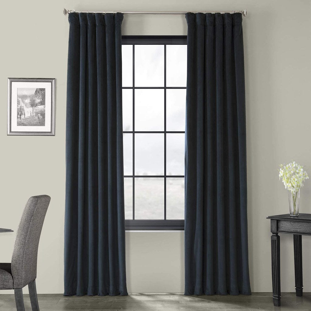 Draperie din catifea cu rejansa din bumbac tip fagure, Madison, densitate 700 g/ml, Aegean, 1 buc