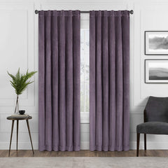 Draperie din catifea cu rejansa transparenta cu ate pentru galerie, Madison, densitate 700 g/ml, Mauve, 1 buc