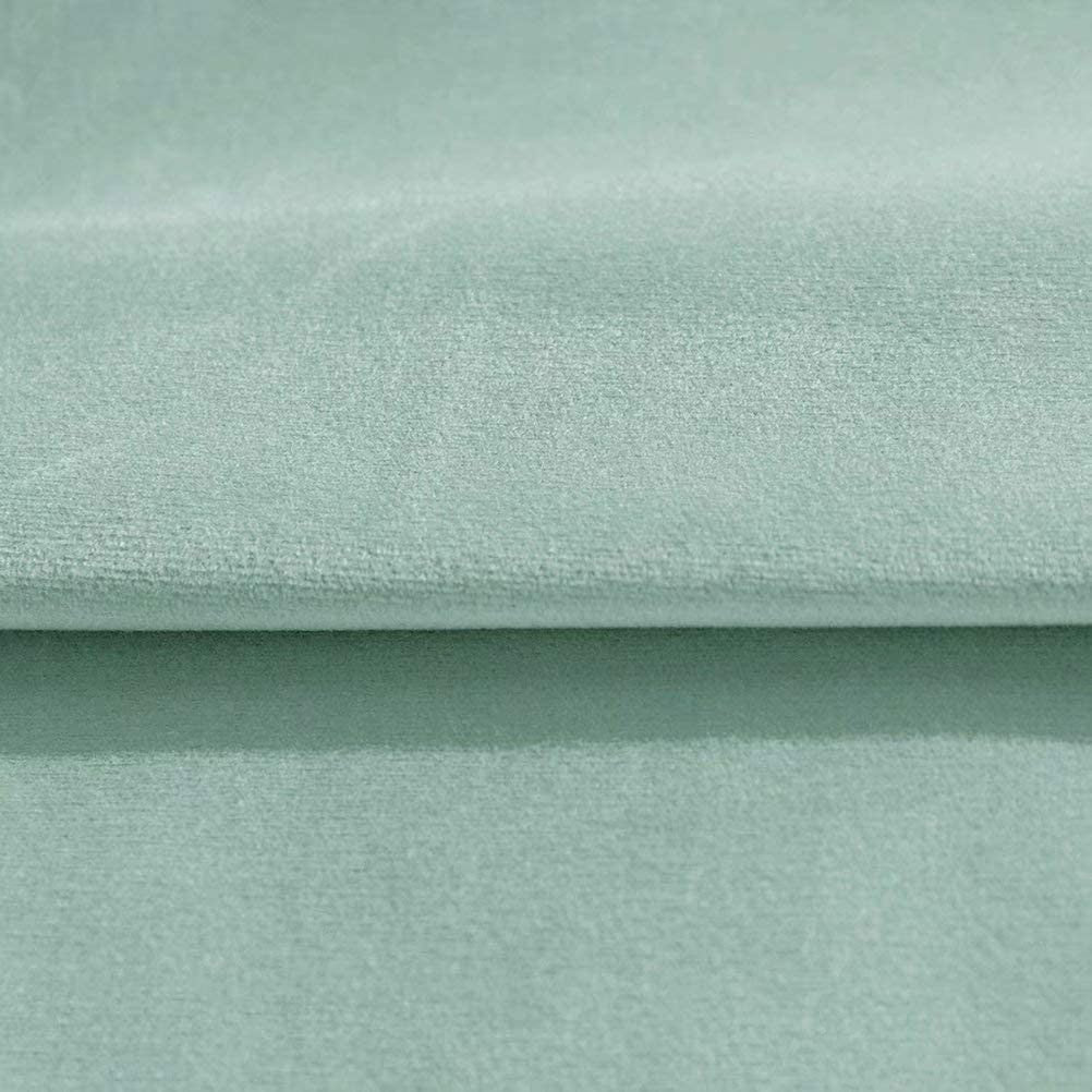 Set draperii din catifea cu inele negre, Madison, densitate 700 g/ml, Sage Green, 2 buc