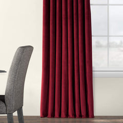 Draperie din catifea cu inele albe, Madison, densitate 700 g/ml, Burgundy, 1 buc