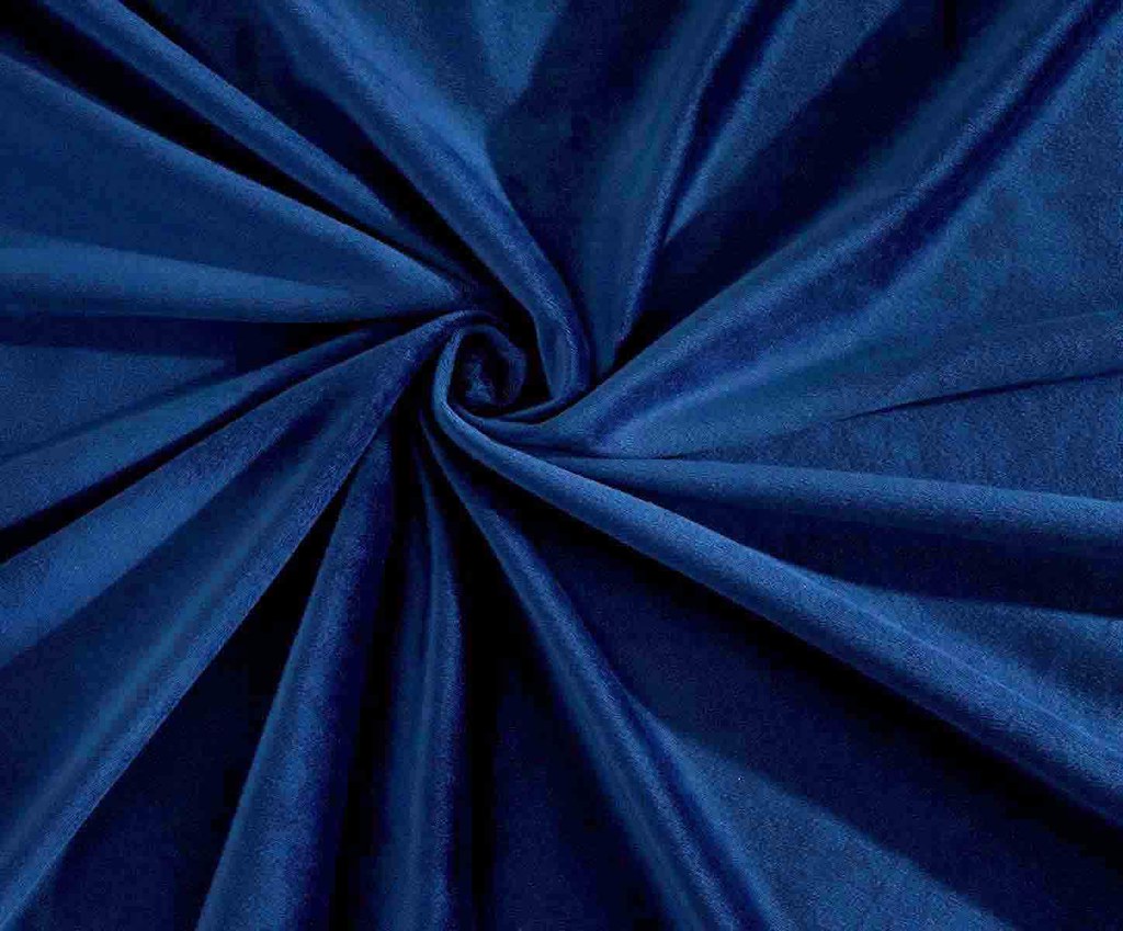 Draperie din catifea cu inele albe, Madison, densitate 700 g/ml, Albastru, 1 buc