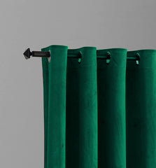 Set draperii din catifea cu inele albe, Madison, densitate 700 g/ml, Sacramento Green, 2 buc