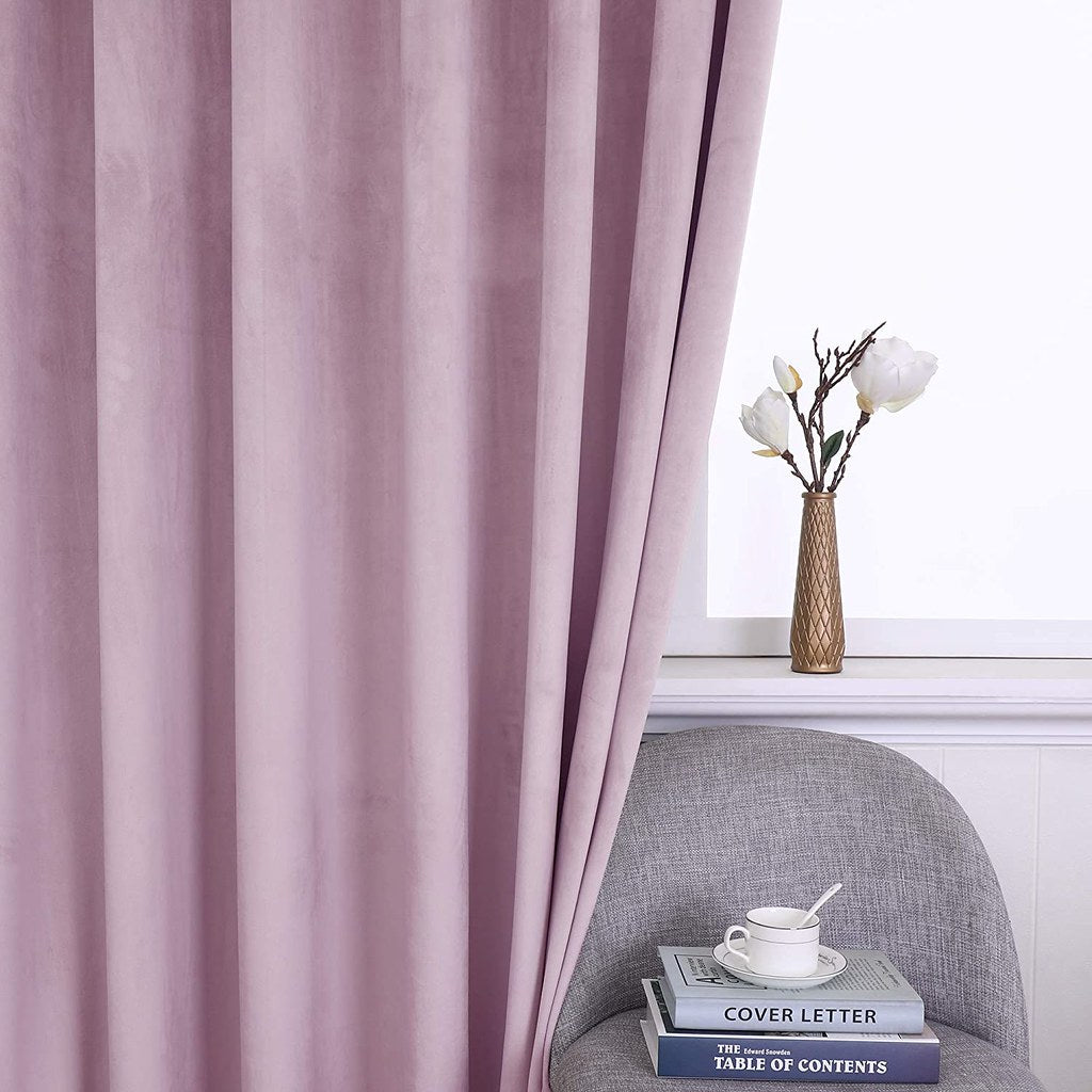 Draperie din catifea cu inele albe, Madison, densitate 700 g/ml, Periwinkle, 1 buc