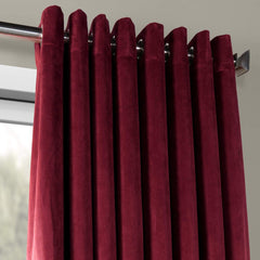 Set draperii din catifea cu inele albe, Madison, densitate 700 g/ml, Burgundy, 2 buc