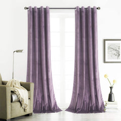 Draperie din catifea cu inele crom, Madison, densitate 700 g/ml, Lavanda, 1 buc