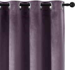 Draperie din catifea cu inele albe, Madison, densitate 700 g/ml, Mauve, 1 buc