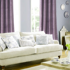 Set draperii din catifea cu rejansa transparenta cu ate pentru galerie, Madison, densitate 700 g/ml, Lavanda, 2 buc