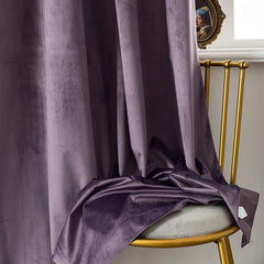 Draperie din catifea cu inele negre, Madison, densitate 700 g/ml, Mauve, 1 buc