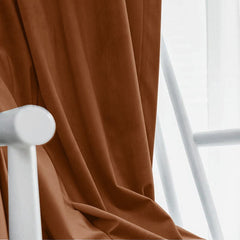 Draperie din catifea blackout cu rejansa transparenta cu ate pentru galerie, Madison, densitate 700 g/ml, Sepia, 1 buc