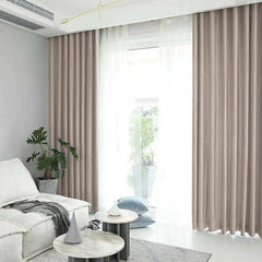 Draperie din catifea blackout cu rejansa transparenta cu ate pentru galerie, Madison, densitate 700 g/ml, Grullo, 1 buc