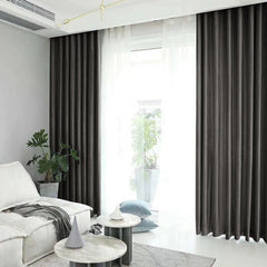 Set draperie din catifea blackout cu rejansa transparenta cu ate pentru galerie, Madison, densitate 700 g/ml, Pine Tree, 2 buc