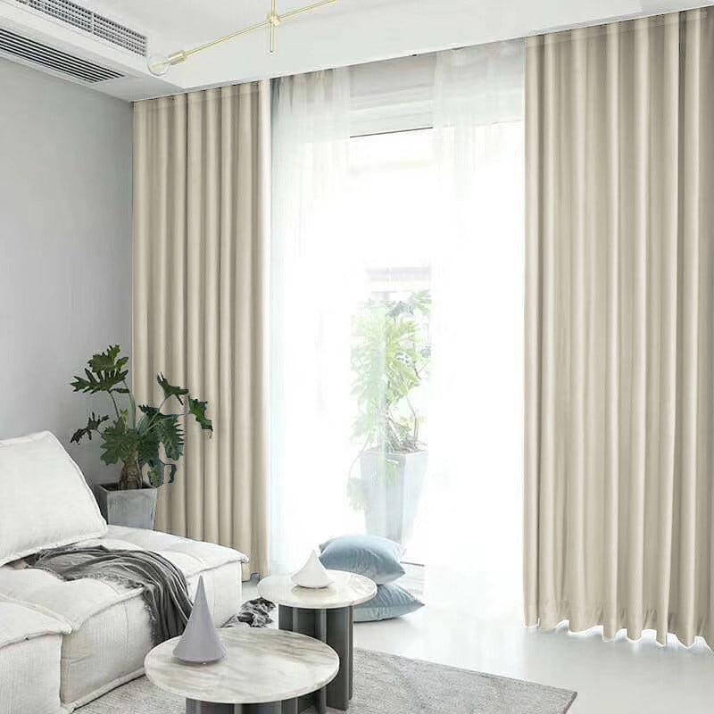 Draperie din catifea blackout cu rejansa transparenta cu ate pentru galerie, Madison, densitate 700 g/ml, Winter White, 1 buc