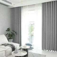 Draperie din catifea blackout cu rejansa transparenta cu ate pentru galerie, Madison, densitate 700 g/ml, Spanish Gray, 1 buc