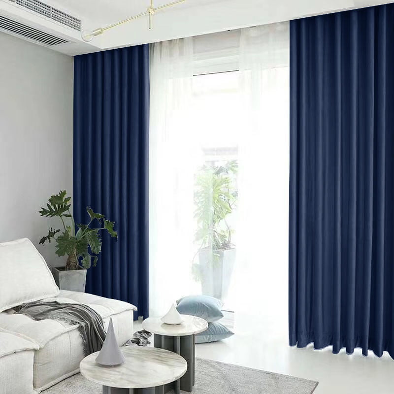 Set draperie din catifea blackout cu rejansa transparenta cu ate pentru galerie, Madison, densitate 700 g/ml, Black Pearl, 2 buc