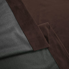 Set draperie din catifea blackout cu rejansa din bumbac tip fagure, Madison, densitate 700 g/ml, English Walnut, 2 buc