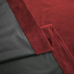Set draperie din catifea blackout cu rejansa transparenta cu ate pentru galerie, Madison, densitate 700 g/ml, Dark Scarlet, 2 buc