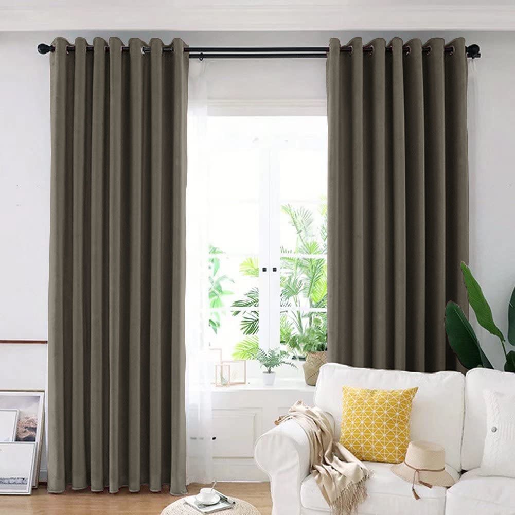 Draperie din catifea blackout cu inele crom, Madison, densitate 700 g/ml, Merlin, 1 buc
