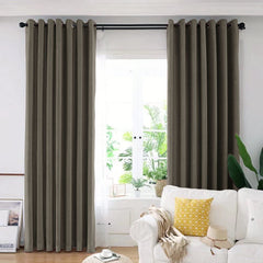 Set draperie din catifea blackout cu inele argintii, Madison, densitate 700 g/ml, Merlin, 2 buc